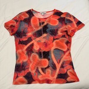 Miaou sheer short sleeve top